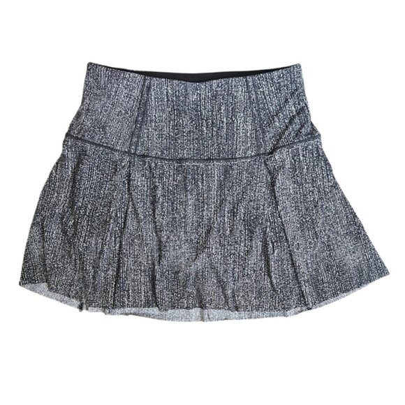 Lululemon Air Time Black White Lost In Pace Skirt Size 4 Tall - Picture 3 of 8
